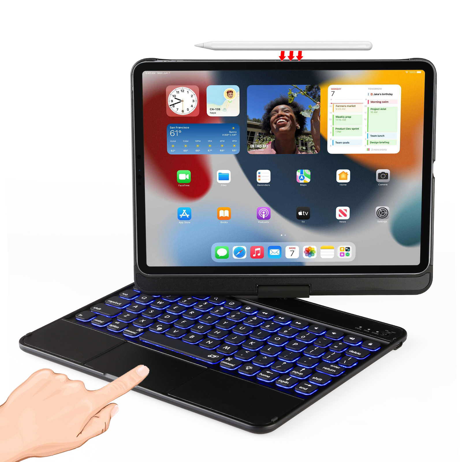LENRICH iPad Pro 11 &iPad Air 11 M3/M2 Keyboard case